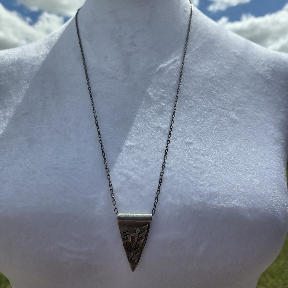 14. Silver Triangle Pendant Necklace